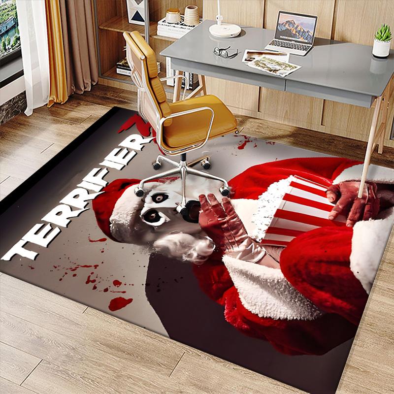 Art the Clown Terrifier5 Printed Absorbent Washable Carpet, Non-Slip Bathroom Mats, Kitchen Rugs, Yoga Mat,Living Room Entrance, Camping Picnic Rugs