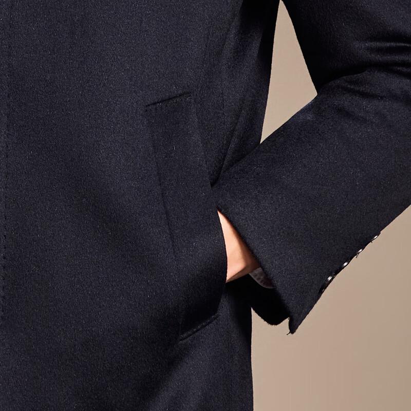 Antonio Men's Mid-Length Wool & Cashmere Coat with Detachable Liner & Mink Fur Collar