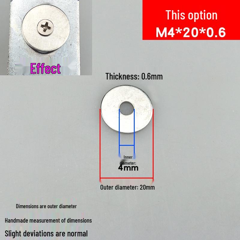 Thickened Galvanized Metal Flat Washer Spacer M4-M10