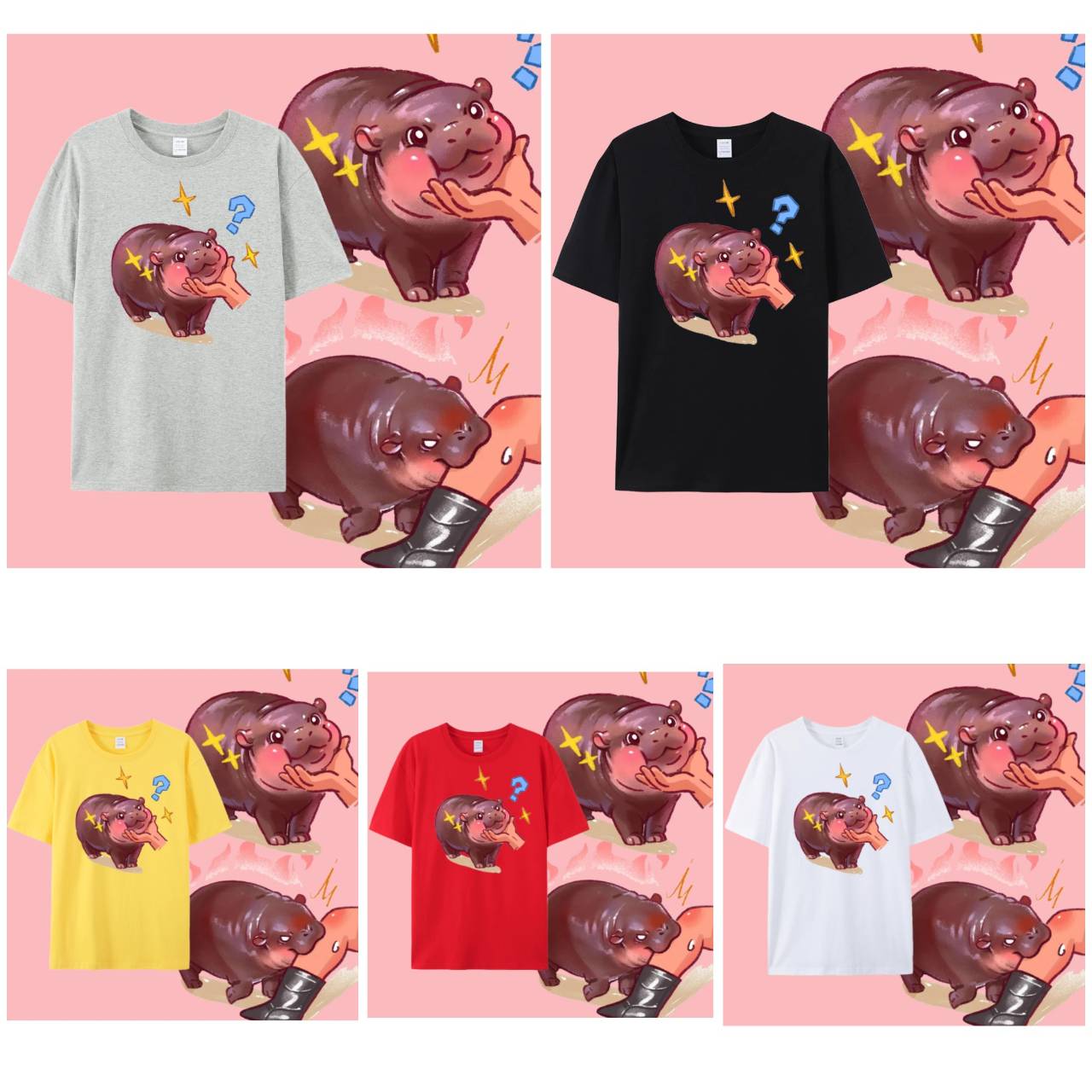 Moo Deng крошечный малыш бегемотик звезда Таиланд милый карликовый бегемот унисекс — фото 3