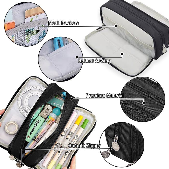 Trousse de rangement - x sim fitnessx - bd-01 - 3 compartiments - multifonctionnelle - cadeau idéal