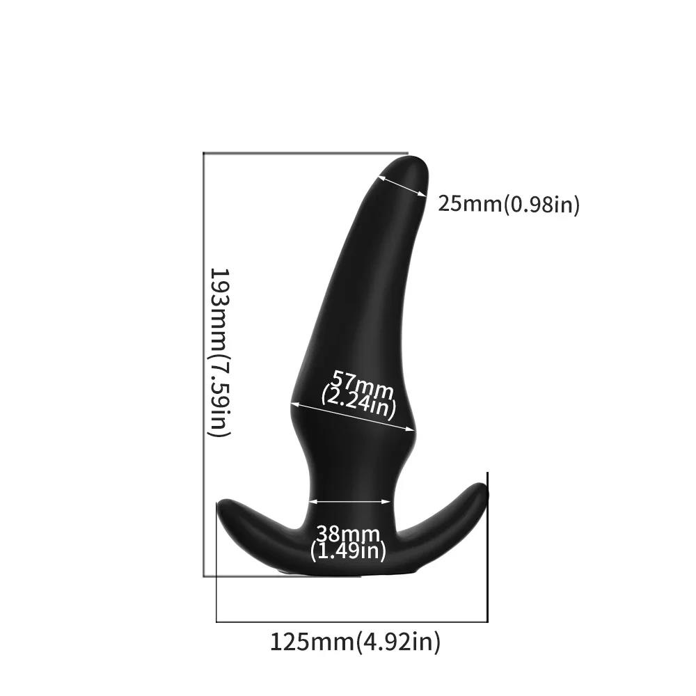 Adult Sex Toys Anal Plug Set 3 Size Soft Buttplug with Flared Base 15/19/24cm Prostate Massager Training for Men