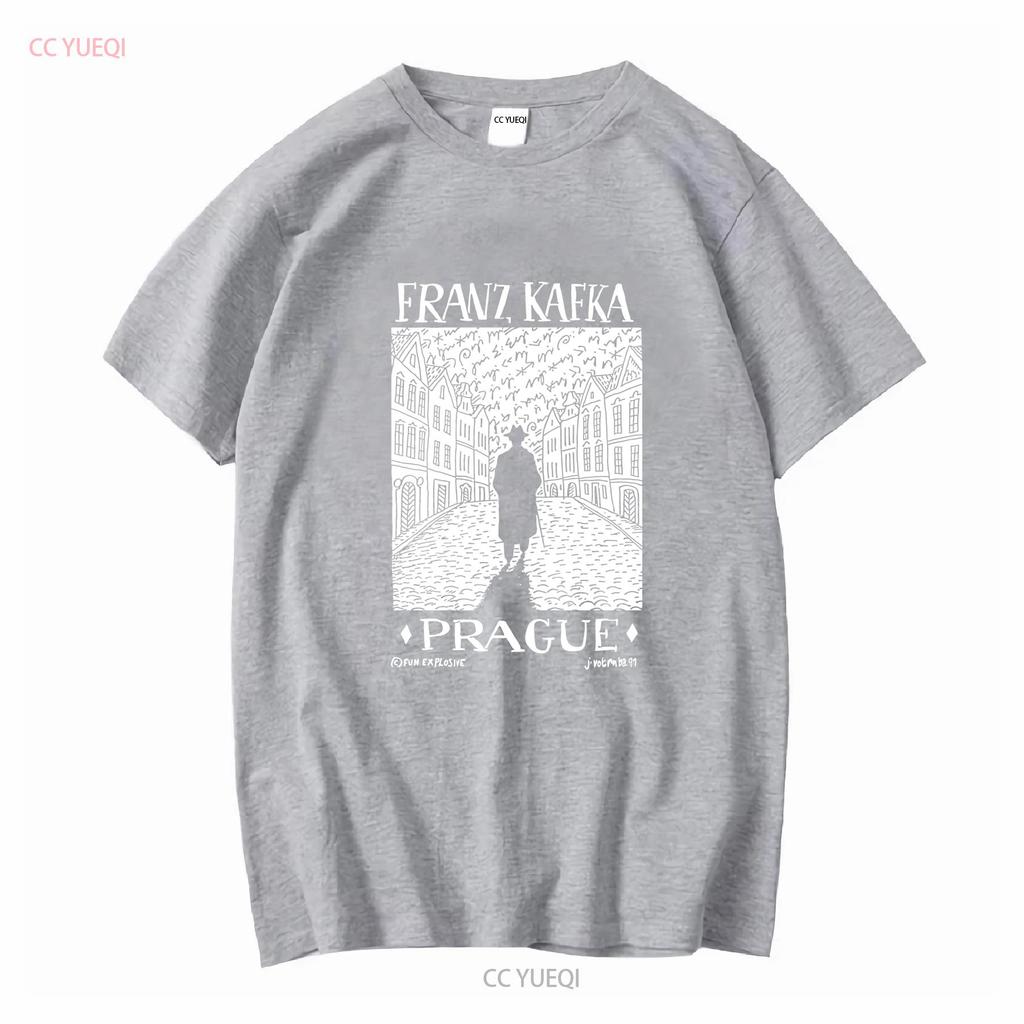 Vintage 1991 Franz Kafka Prague Art T Shirt Size XL Black vintage Washed streetwear Comfortable Slightly fashion Casual