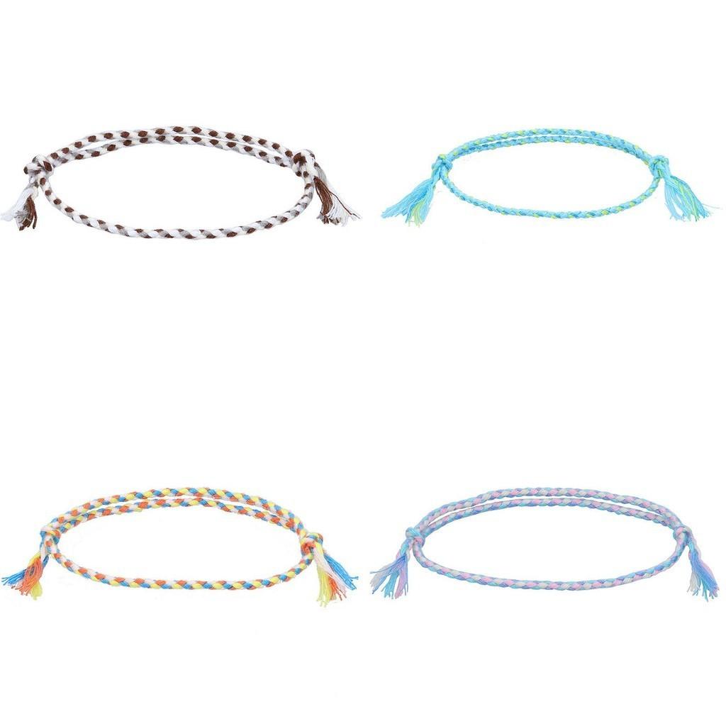 Trendy Unisex Wave Style Handmade Braided Red Rope Bracelet Ideal For Travel Remembrance Assorted Colors