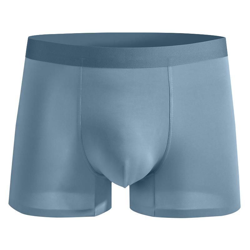 Men's Summer Light Cool Feeling Ice Silk 10A Antibacterial Crotch Piece of Non Scratch Flat Angle Underwear