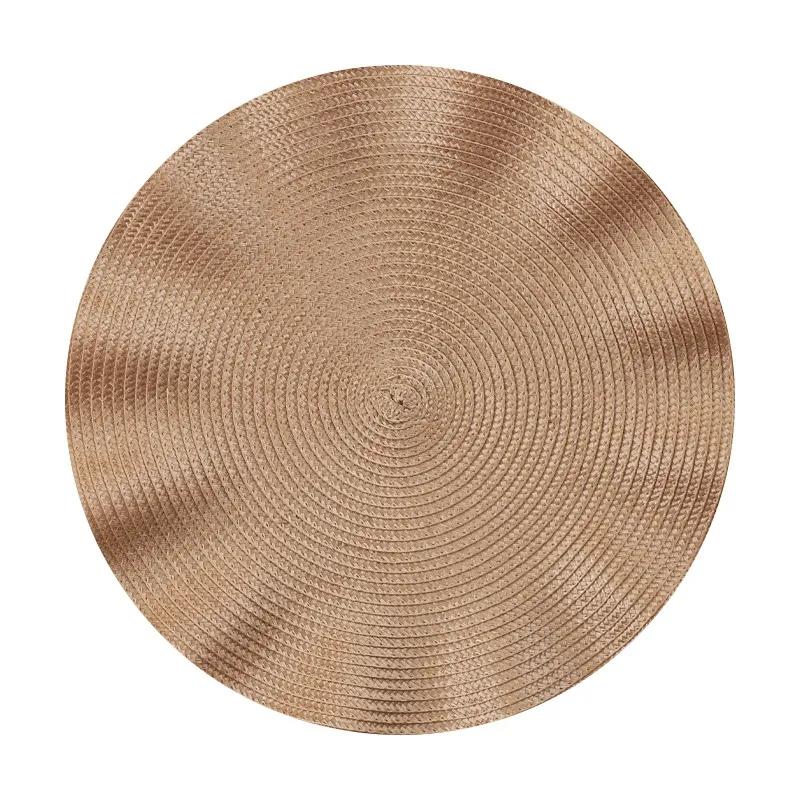 Kulaté pletené prostírání s vlnitým okrajem, izolační podložka proti opaření na jídelní stoly, tkané, pratelné, protiskluzové podložky na stůl YLE094