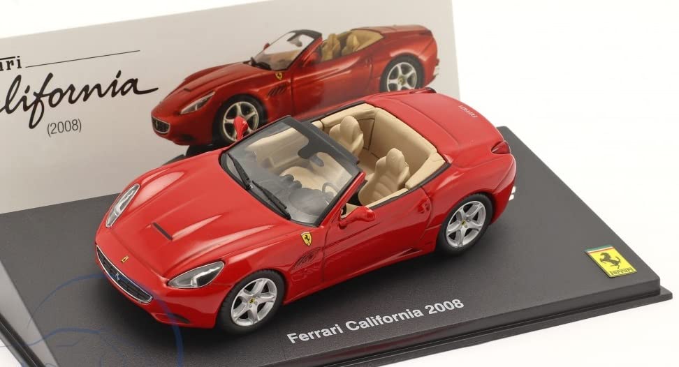 Scale Ferrari California 2008 Diecast Car with Case 1/43 (Red)