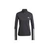 Hyperglam Training Quarter-Zip Track Top Long Sleeve Fitness Shirt Women Tops Black IN6841