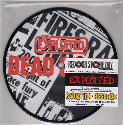 7-Inch-Schallplatte EXPLOITED - Dead Cities RADRSD011 Radiation Record 2024 Worldwide Rock