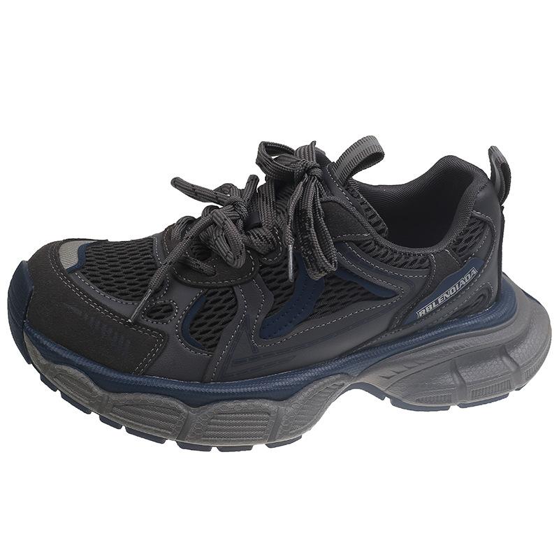 Europäische Station Kontrastfarben Spleißung Dicksohlige Atmungsaktive Dad Schuhe Damen 2025 Neu Kleine Höhe und Dünnheit Sportschuhe