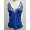 Women's Solid Color Sleeveless V-Neck Glitter Wide Strap Vest