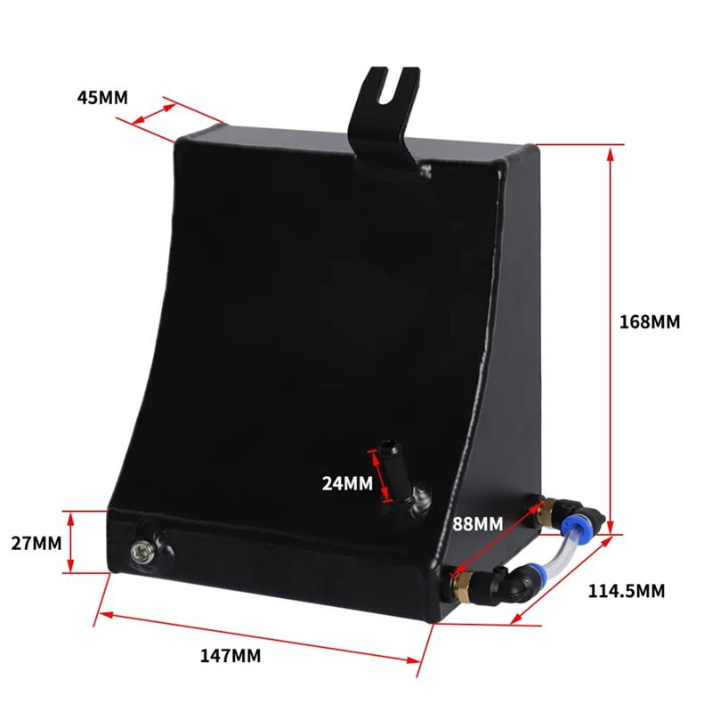 Aluminum 1.5L Coolant Overflow Tank For Nissan 240SX 240SX S13 SR20DET KA24DE KA24E KA24 Auxiliary Cooling Kettle