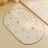 Simple Style Love Dog Bathroom Diatom Mud Water-absorbing Floor Mat Bathroom Door Quick-drying Anti-slip Foot Mat for Elderly Pregnant Women