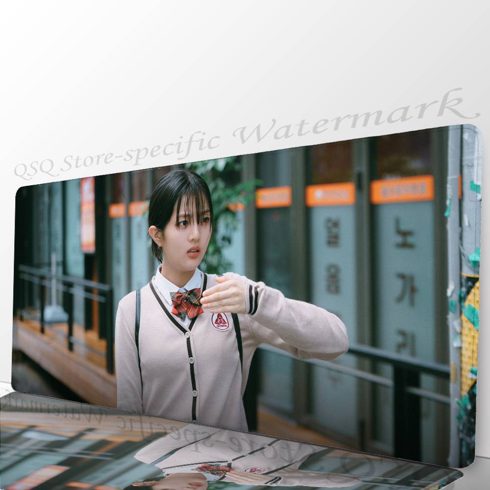 Korean Celebrity S-Shin Eun Soo Mousepad Non-slip Suitable For Office Computers Laptops E-sports Game Desk Mats XXL Keyboard