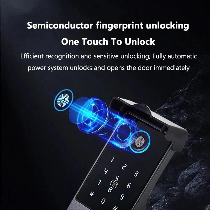Double Side Fingerprint Lock Waterproof Tuya Wifi Bluetooth TTLock App IC Card Digital Code Keyless Electronic Smart Door Lock