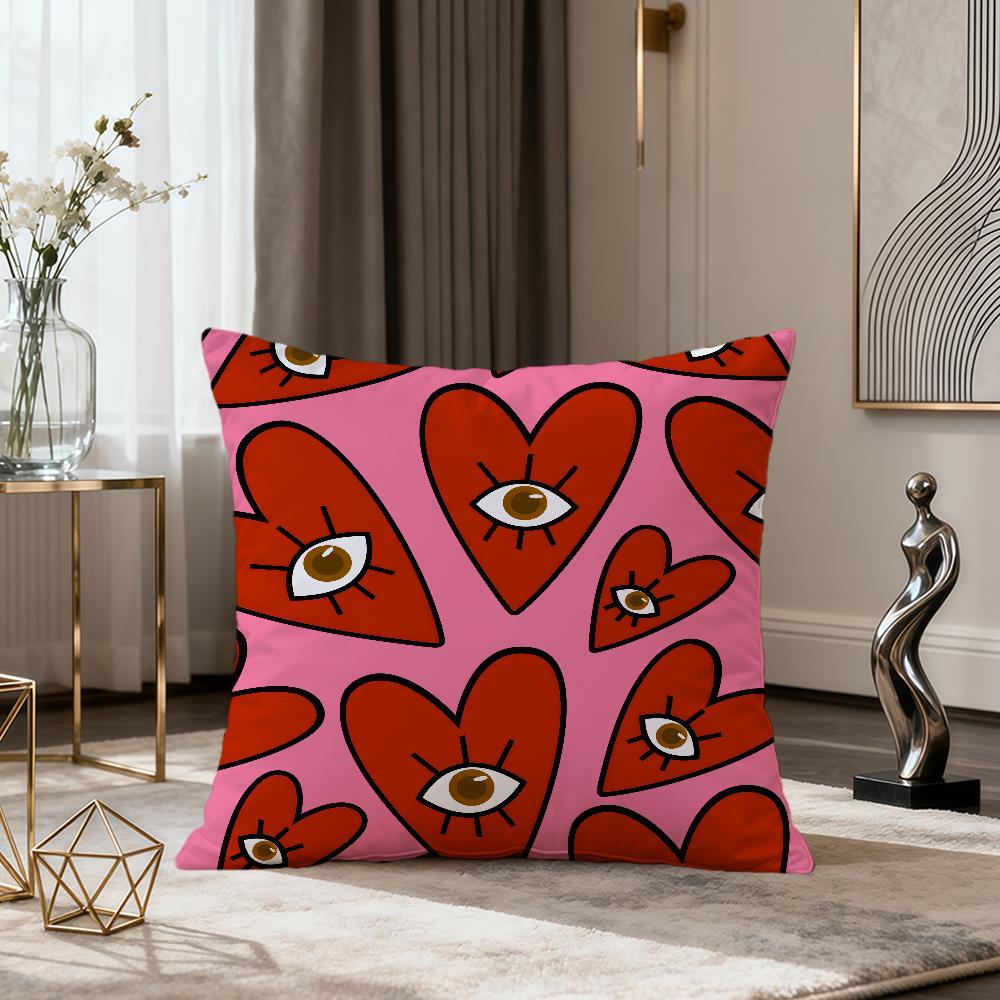 

fashion art Mexican mMilagro hearts soft pillowcase for Sofa Living Room Home Decor Protective Covers party hogar cushion cover 40X40cm