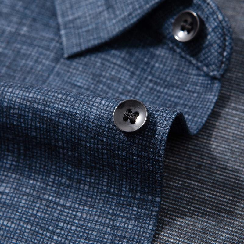 Chemise à carreaux manches longues en soie et cachemire brossé pour homme MONTAGUT