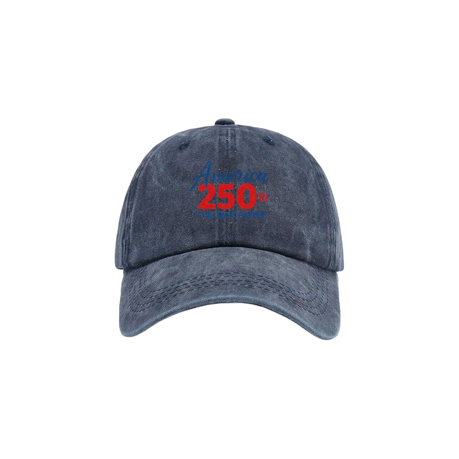 

Printed Baseball Cap, Commemorating The 0th Anniversary Of The United States . One Size тёмно-синий