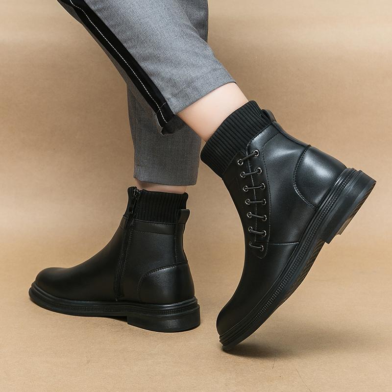 2025 Men's Leather Chelsea Boots High Quality Business Dress Shoes Thick Bottom Chelsea Boots Luxury Brand Casual Shoes