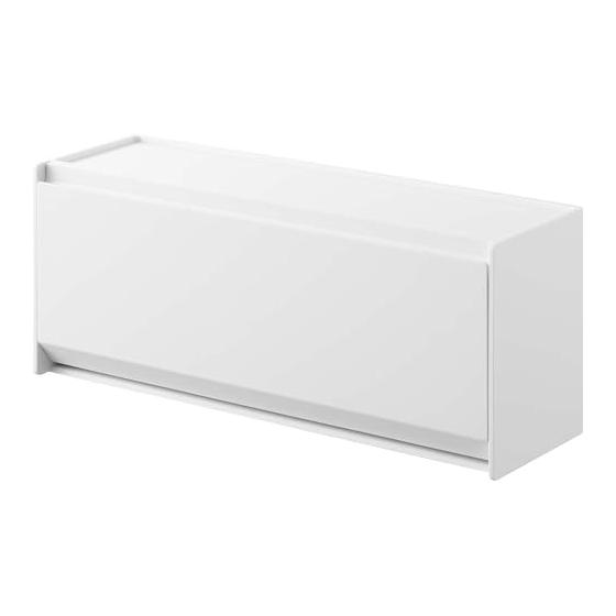 Yamazaki Jitsugyo (Yamazaki) Magnetic Pet Snack Storage Case White Body: W26 x D8 x H10.6cm Tower Hidden Storage Mischief Prevention 1983