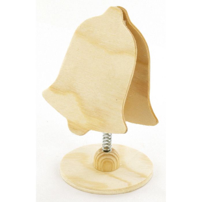 Marque place en bois ressort cloche 7,5 x 12,5 cm