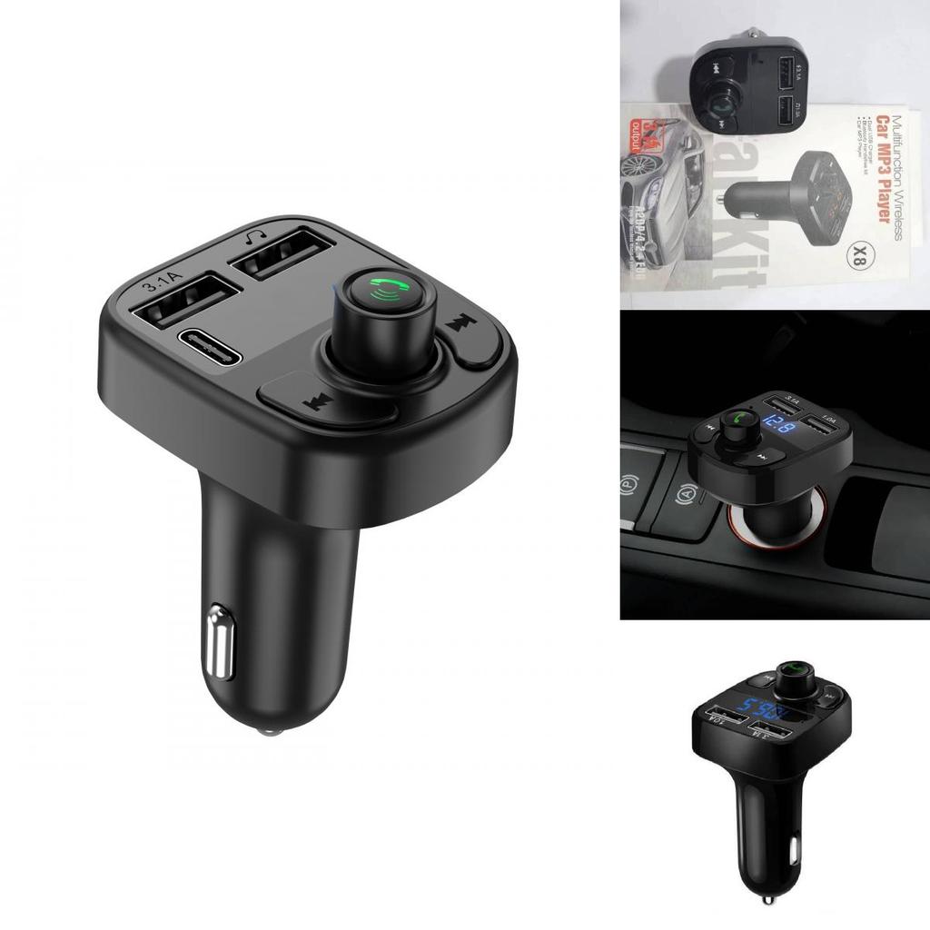 Car Bluetooth Receiver Charger Lossless Sound Quality Fm Transmitter Card Insert Car Mp3 Bluetooth Player
