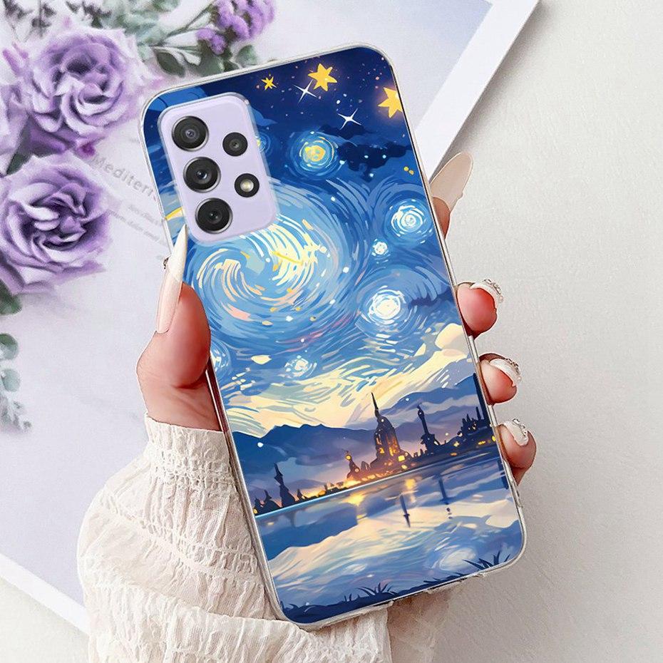 Modische Malerei Hülle Für Samsung Galaxy A72 A52 A52s 5G Weiche Silikon TPU Handyhüllen Für Samsung A72 A52 A52s Hüllen Stoßfänger