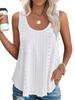 Summer New Style Casual Round Neck Sleeveless Pure Color Camisole Casual Vest