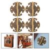 4 Pcs Antique Decorative Hinges for Wooden Door Cabinets Rustic Design