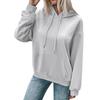 Damski Modny Jesienno-Zimowy Jednolity Kolor Casualowy Luźny Sweter z Kapturem z Długim Rękawem
