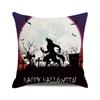 Halloween colorful pumpkin devil Digital printing short plush pillow covers for car sofa office cushion cover home goods
