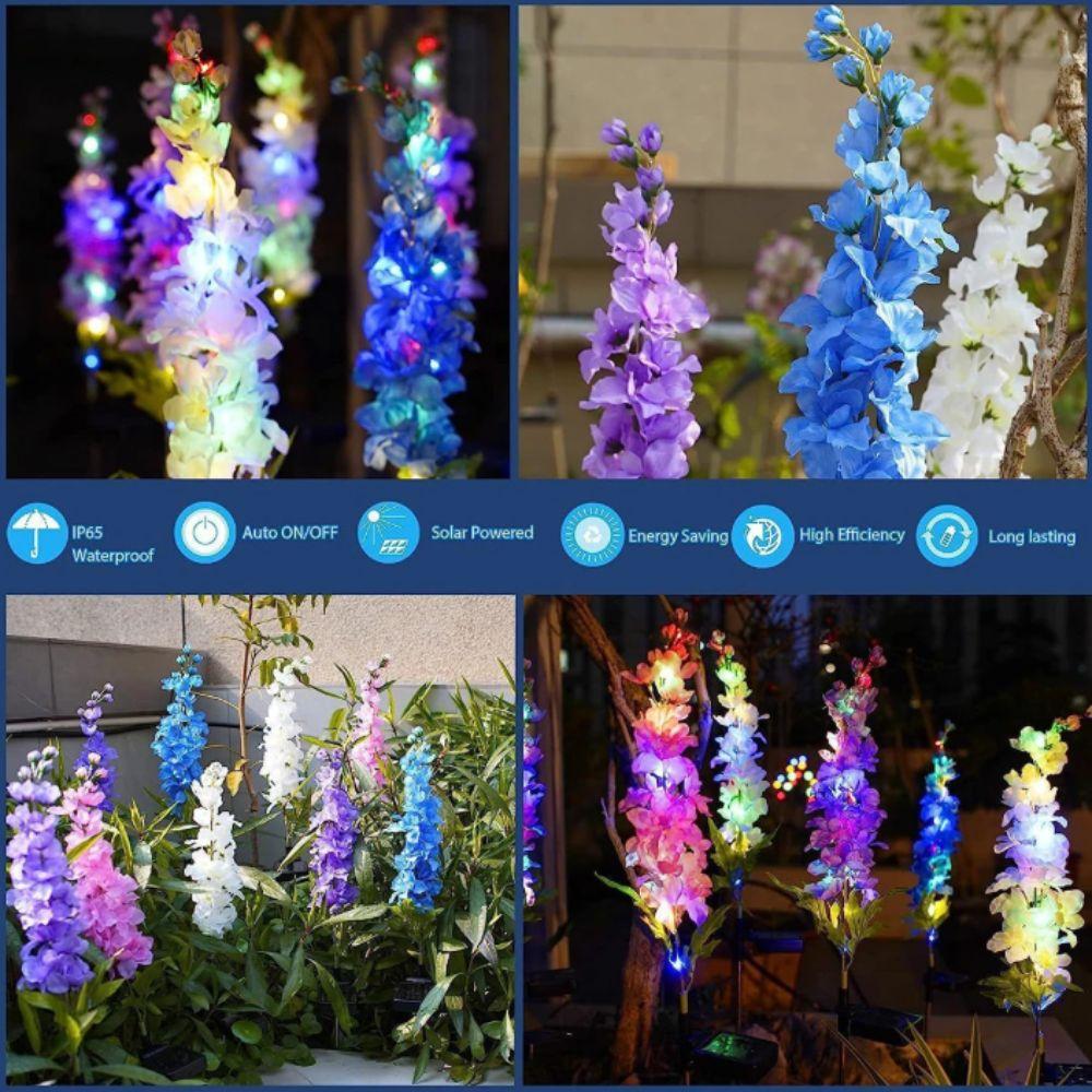 Solar Powered Solar Hyacinth Lawn Lights Waterproof Courtyard Decoration Landscape Lamp  Courtyards