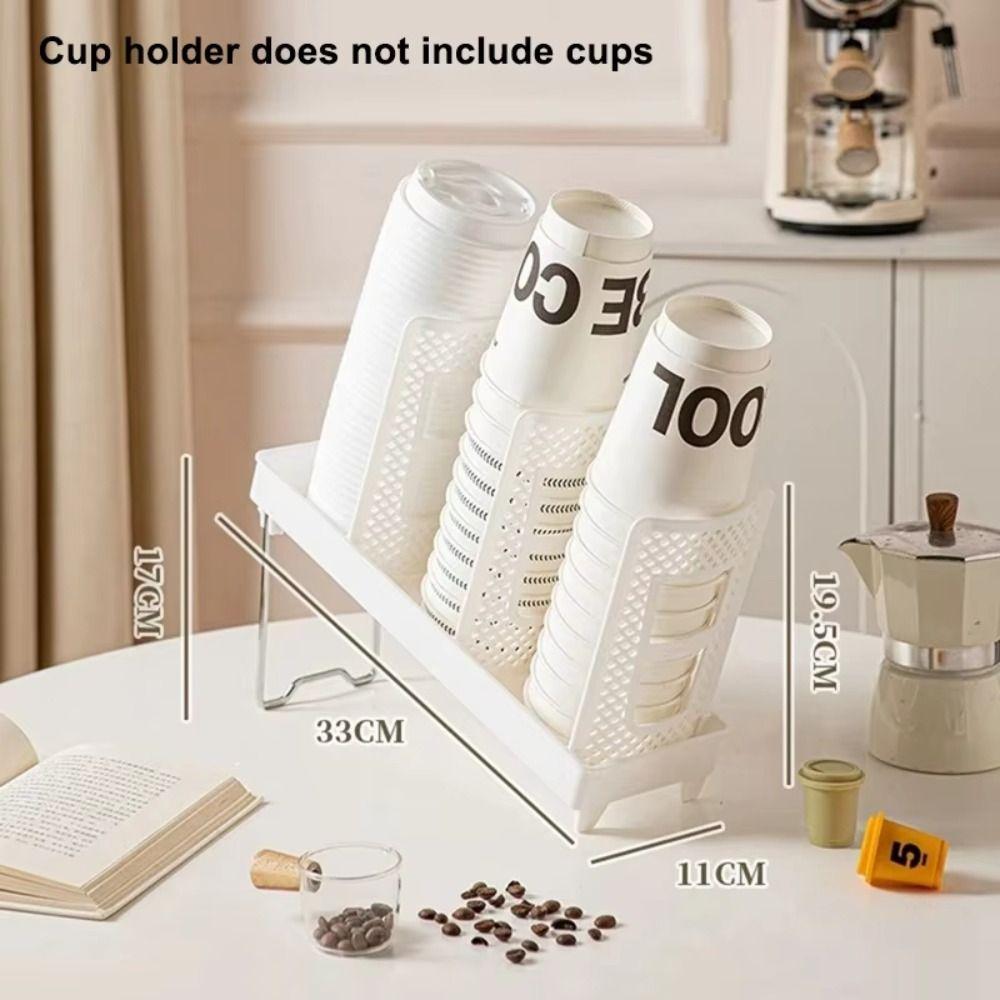 Bracket Cup Holder Thickening Coffee Shop Cup Rack Black/White Foldable Cup Holder  Household