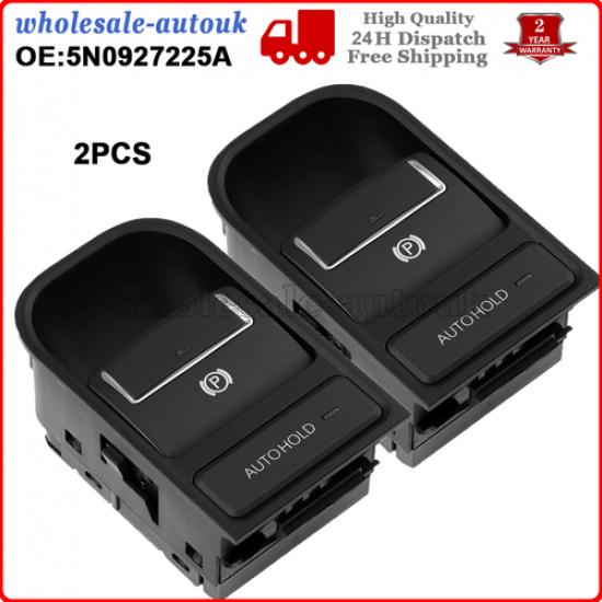 2 Electronic HandBrake Switch Parking Brake for VW Tiguan Sharan Seat 5N0927225A