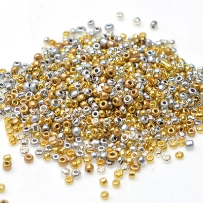 NEUE Gold/Silber Metall Farbe 2mm Charme Tschechische Glas Rocailles DIY für Schmuck Machen Armband Ohrring Armband