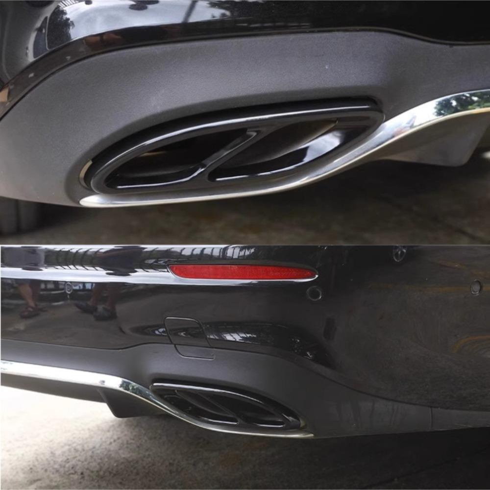 Pour Mercedes Benz Classe A B C E GLA GLC GLE GLS CLS, cadre de protection de l'embout d'échappement arrière en acier inoxydable