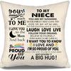 To My Bonus Daughter Gift Ideas Throw Pillow Covers for Bonus Daughter from Bonus Mom Bonus Dad Birthday Graduation Thanksgiving