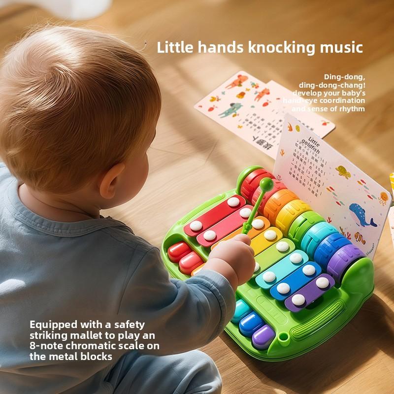 Baby Spielzeug 2-in-1 Klavierspielzeug Acht Ton Handklavier Spielzeug Baby Spielzeug Klavier Instrument