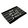 Geometric Striped Printed Linen Placemat Fruit Bowl Meal Plate Mat for Home Party Dining Tables Wedding Kitchen Banquets Decor