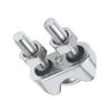 20Pcs U Shaped Clamp Wire Clips M2/3/4/5/6/8mm Cable Fastener Bolts Rigging Hardware Clamps 304 Stainless Steel Rope Sleeve