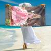 Personalized Princess Pink Gown Beach Towel Microfiber Beach Towel Thin Absorbent for Beach Swimming Yoga Bath Sports. 0910265