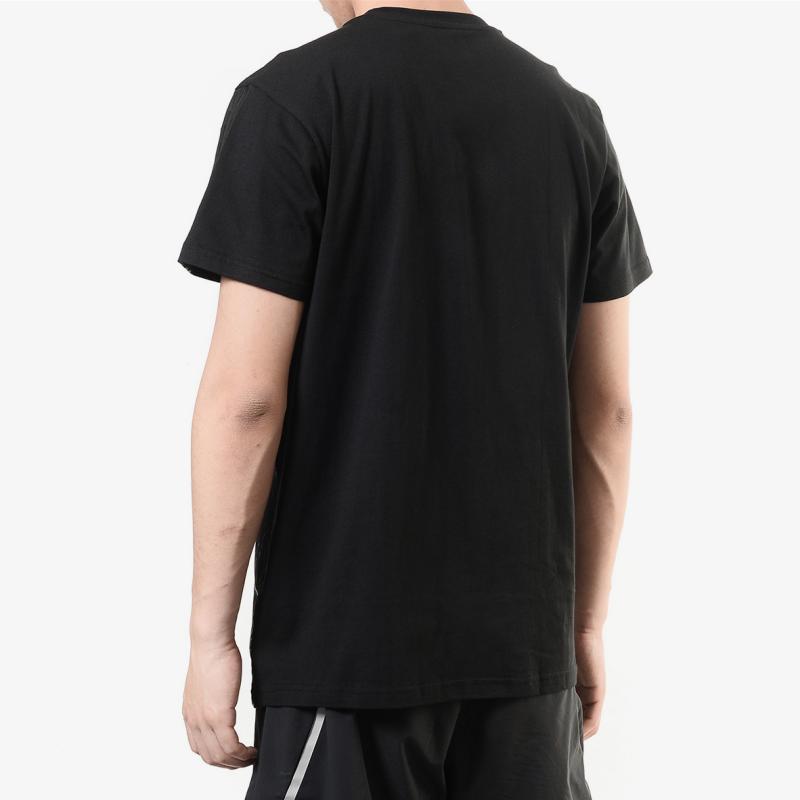 Men's Adidas T-Shirts Men's Black Crew Neck Moderate Straight Fit
