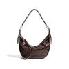 New Niche Design Simple Fashion Versatile Messenger Bag High Sense Women's Leather Underarm Bag Moon Tooth Bag