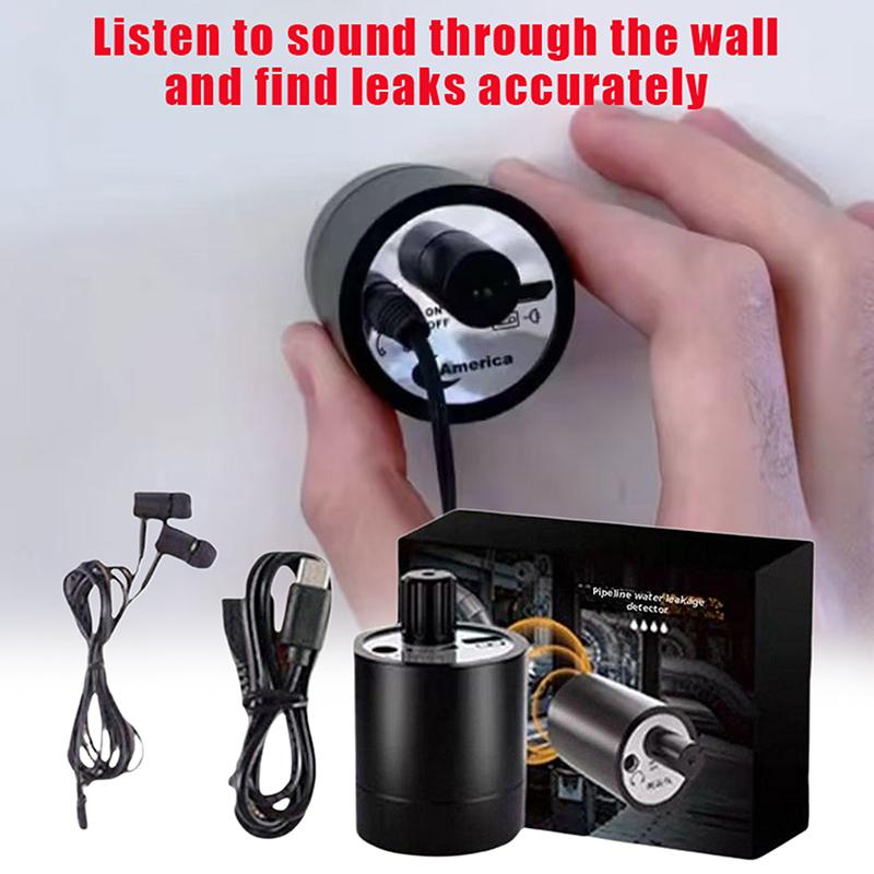 Portable Water Leak Detector Multi-Functional Sound Collector Suitable For Leak Detection Of Various Construction Pipe