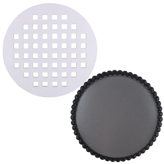 Die Cutting Tool Durable High-Temperature Resistance Non-slip Easy to Use Round Pizza Baking Pan for Home