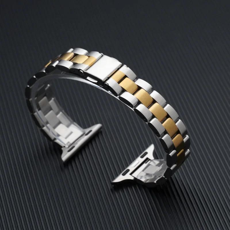 Strap for Apple Watch Band 46mm 45mm 44mm 49mm 40mm 41mm Metal Stainless Steel Bracelet IWatch Series 10 8 9 7 5 Se 6 4 Ultra 2
