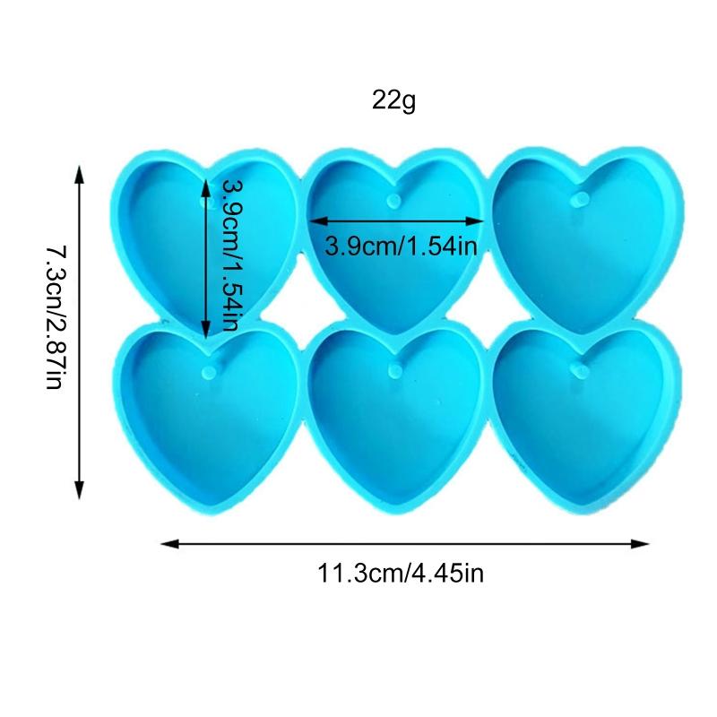 Heart-shaped Mirror Silicone Mold Suitable for Epoxy Resin Diy Craft Earrings Pendant Tag Keychain Jewelry Making