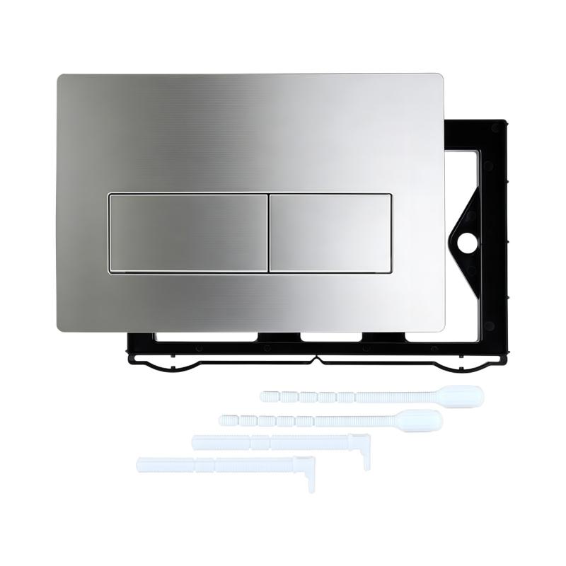Upgrades Water Tank Button Panel Plastic Construction Easy Installs Strong Bathroom Flush Panel for Bathroom