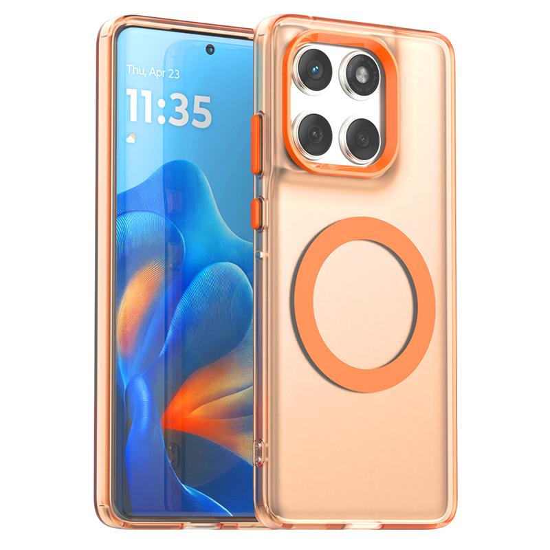 Magnetic Adsorption Wireless Charge Case For Motorola Edge 60 Transparent Phone Case Moto Edge 60 Case For Moto Edge 60 Fusion