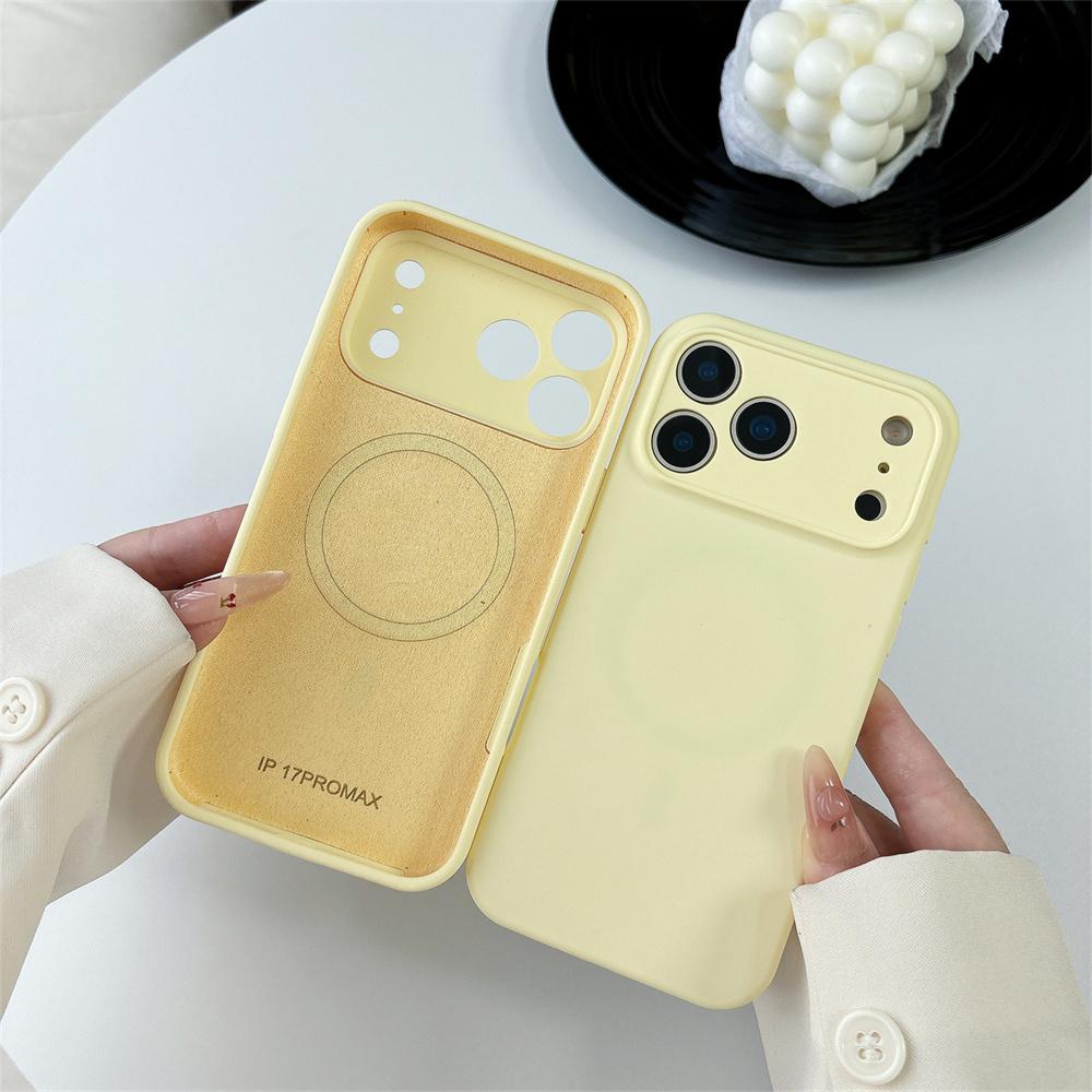 

Original Silicone Protective For Magsafe Soft Case For Apple iPhone 17 Air 16 15 14 Plus 13 Pro Max Magnetic Phone Cover iPhone 13 жёлтый